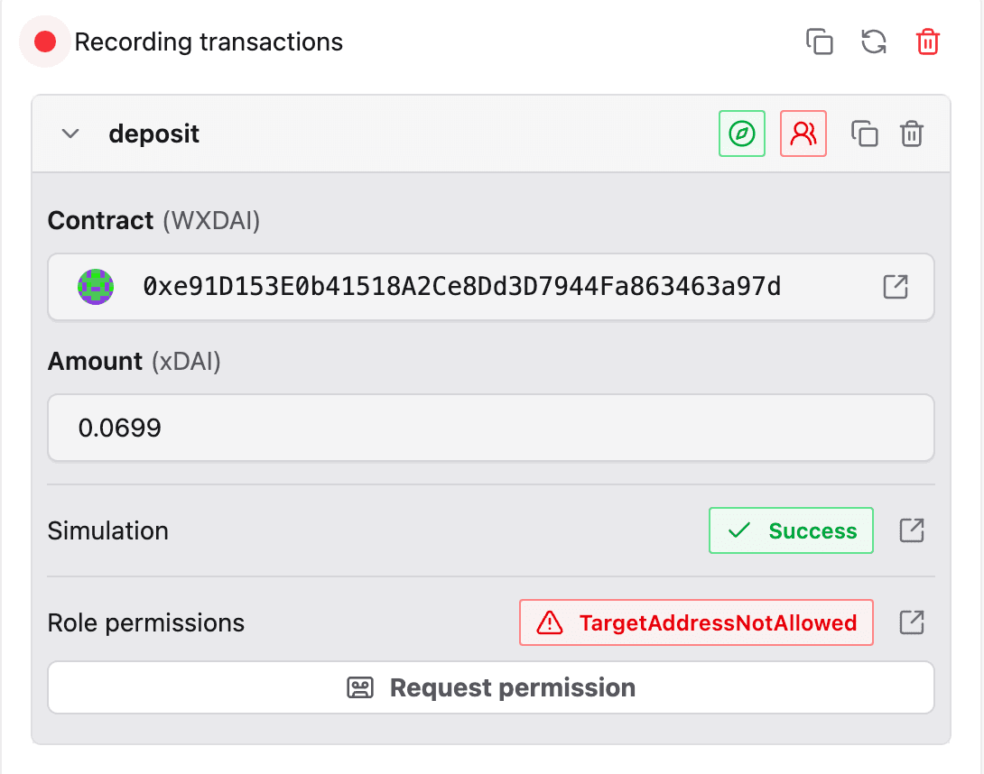 Deposit call recorded in Pilot
